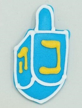 Royal Icing Dreidels 1.5&quot;, 3ct. - Kosher