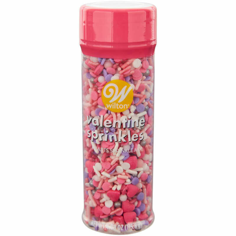 Wilton Valentine Heart Pink/Purple Sprinkle Mix, 4.08oz.