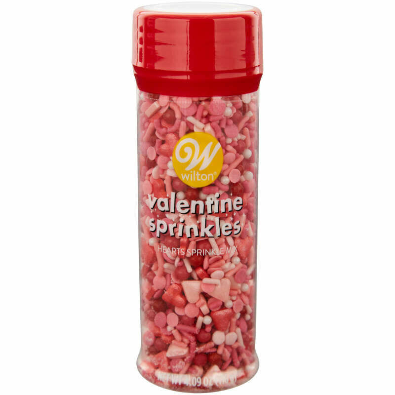 Wilton Valentine Sprinkles Heart Mix, 4.09oz.