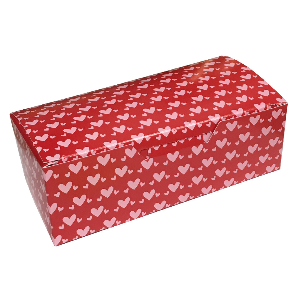 1lb. 1pc. 2Layer Little Hearts Box 7&quot;x3 3/8&quot;x2&quot;