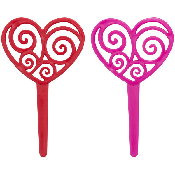 Scroll Heart DecoPics, 6ct.