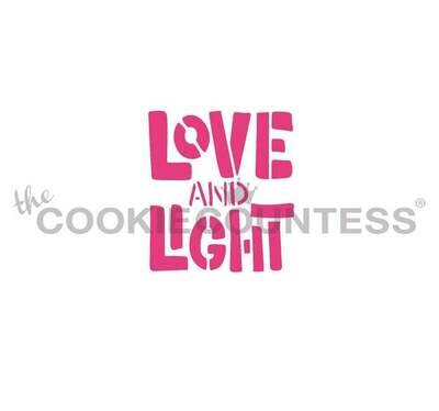 Cookie Countess &quot;Love &amp; Light&quot; Stencil