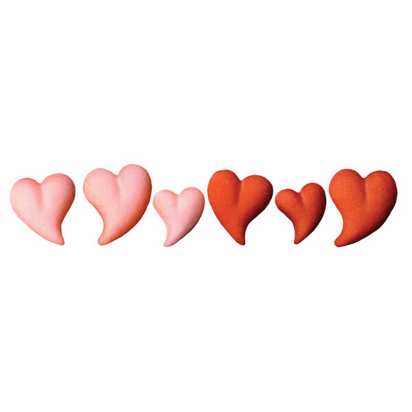 Red &amp; Pink Teardrop Heart Asst, 6ct.