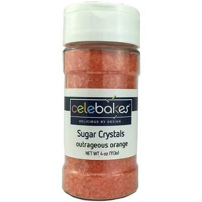 Celebakes Sugar Crystals Outrageous Orange, 4oz.
