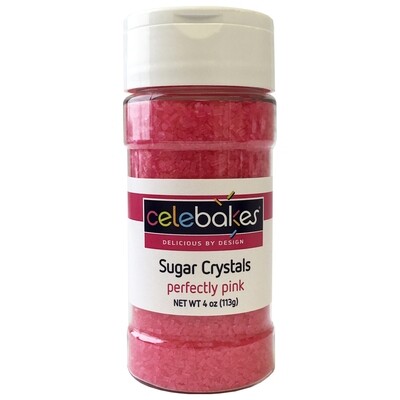 Celebakes Sugar Crystals Perfectly Pink, 4oz.