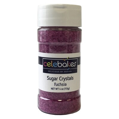 Celebakes Sugar Crystals Fuchsia 4oz.