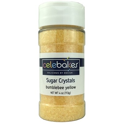 Celebakes Sugar Crystals Bumblebee Yellow, 4oz.
