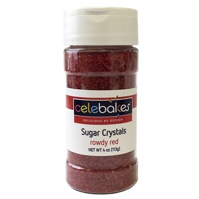 Celebakes Sugar Crystals Rowdy Red, 4oz.