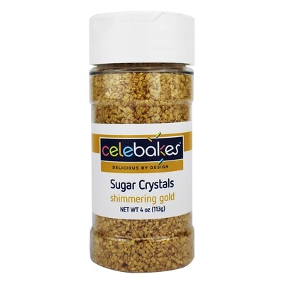 Celebakes Sugar Crystals Shimmering Gold