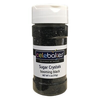 Celebakes Sugar Crystals Booming Black, 4oz.