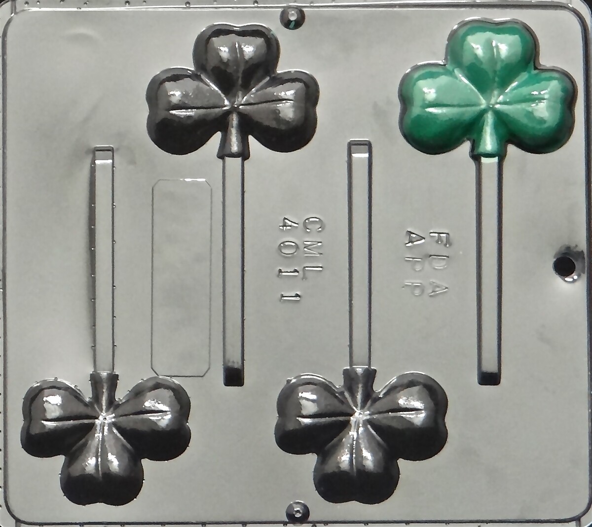 Shamrock Sucker Choc Mold CML 4011