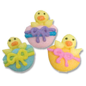 Chicks in Shell Easter Shell Charms 5/8", 6ct.