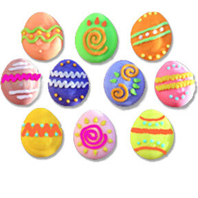 Easter Egg Mini Asst 7/8&quot; Royal Icings, 8ct.