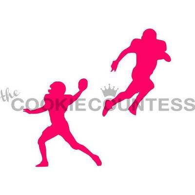 Cookie Countess Football Players Stencil