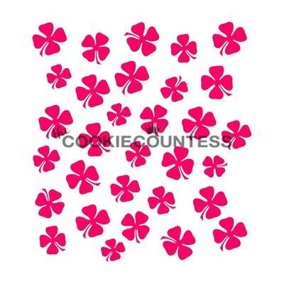 Cookie Countess Shamrocks Stencil