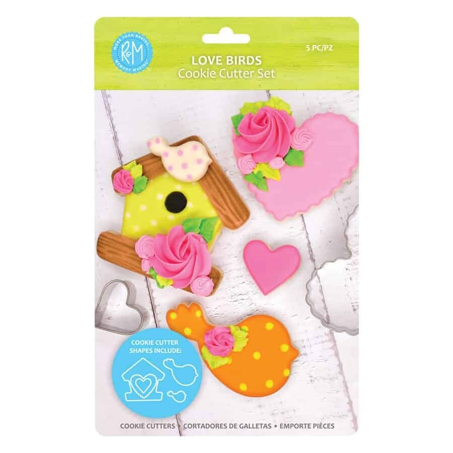 R&amp;M Love Birds 5pc. Cookie Cutter Set