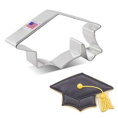 Ann Clark Graduation Cap Cookie Cutter 4.5&quot;x2.5&quot; 8070A