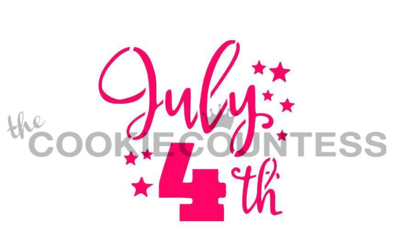 Cookie Countess July 4th Stencil