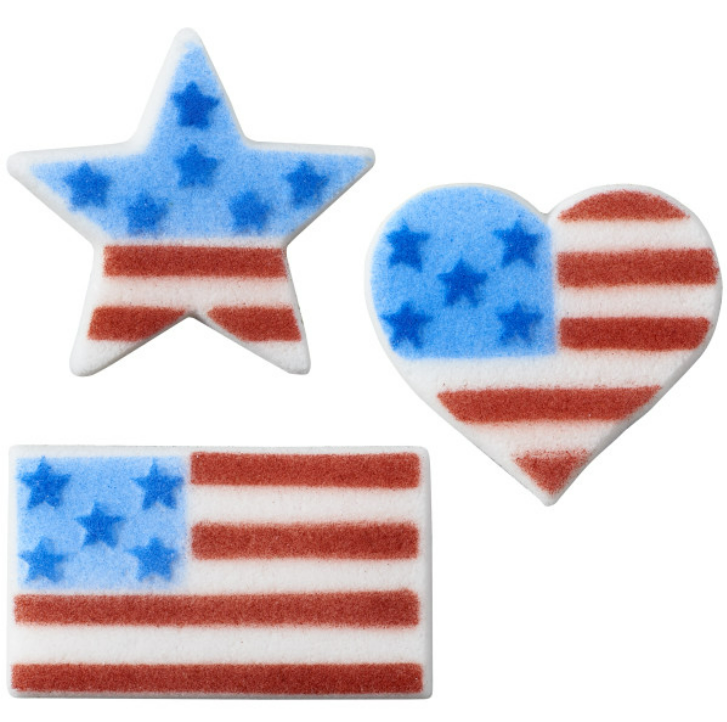 American Flag Asst Sugars, 3ct.