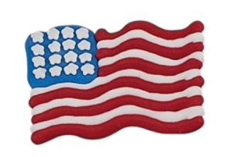 Small 1&quot; American Flag Royal Icings, 6ct.