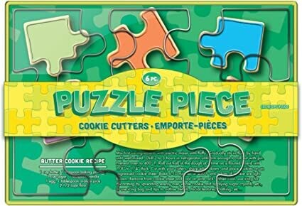 Fox Run Puzzle Piece Cookie Cutter 6pc. set