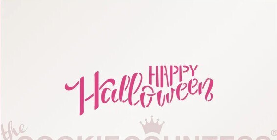 Cookie Countess Happy Halloween Stencil