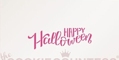 Cookie Countess Happy Halloween Stencil