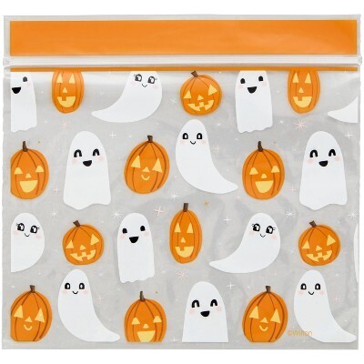 Wilton Halloween Ghost Resealable Bags, 20ct
