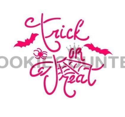 Cookie Countess Bat &amp; Spider Trick or Treat Stencil