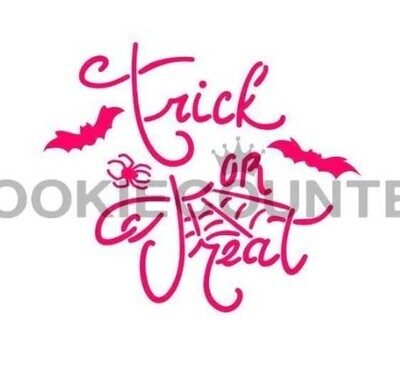 Cookie Countess Bat &amp; Spider Trick or Treat Stencil