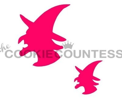 Cookie Countess Witchy Witch 2 sizes Stencil