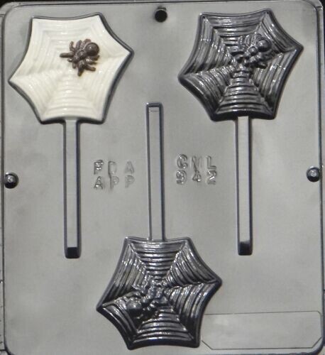 Spider on Web Lollipop Choc Mold CML 942