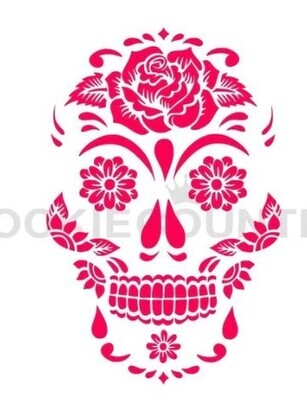 Cookie Countess Rose Sugar Skull Stencil