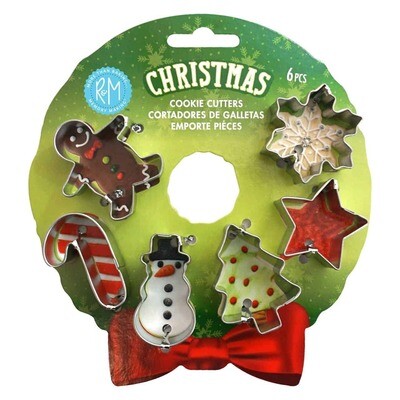 Mini Christmas Cookie Cutters on Wreath
