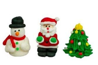 3D Christmas Asst Royal Icing 1 1/2&quot; 480200