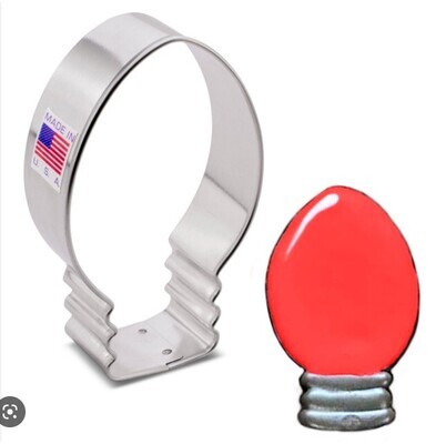 Christmas Lightbulb Cookie Cutter 4&quot;