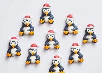 Mini Royal Icing Christmas Penguins 1 1/4&quot;, 6ct. 480016
