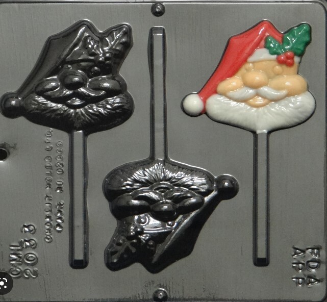 Comic Santa Face Lollipop Choc Mold CML 2033