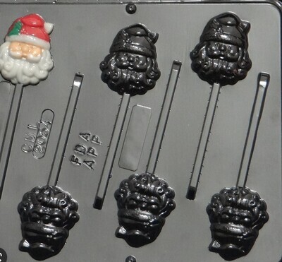 Santa Face Lollipop Choc Mold CML 2054