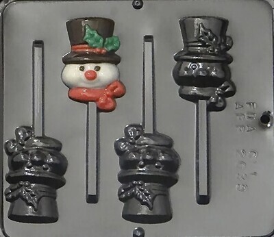 Top Hat Snowman Lollipop Mold CML 2039