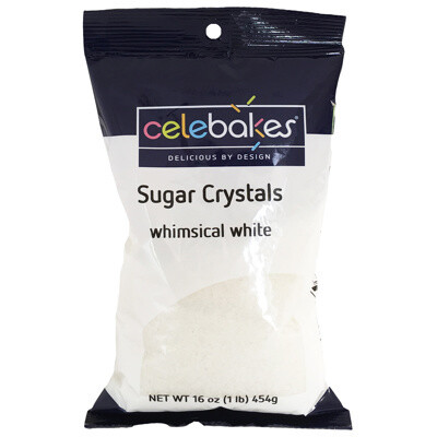 Celebakes Sugar Crystals Whimsical White, 16oz.
