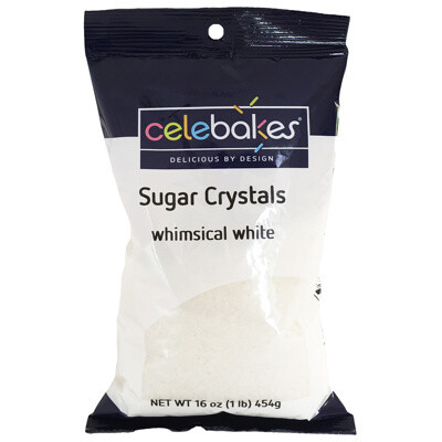 Celebakes Sugar Crystals Whimsical White, 16oz.
