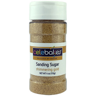 Celebakes Sanding Sugar Shimmering Gold, 4oz.