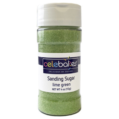 Celebakes Sanding Sugar Lime Green, 4oz.
