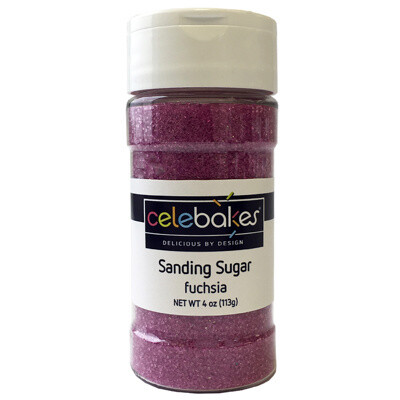 Celebakes Sanding Sugar Fuchsia, 4oz.