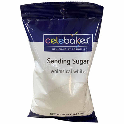 Celebakes Sanding Sugar Whimsical White, 16oz.