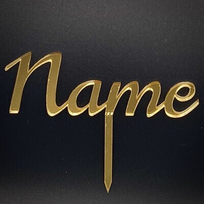 Personalized Name Acrylic Topper - Gold