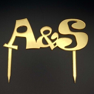 Personalized 'Initials' Topper - Gold