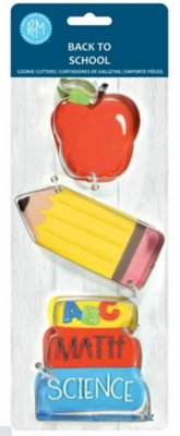 Back to School 3p. Cookie Cutter Set, carded