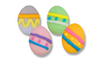 Easter Egg Charms Asst Colors Royal Icings 5/8",  6ct. (#440007)